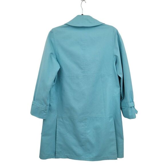 Vintage Misty Harbor Raincoat Trench 10 Blue Double Breasted Yachtsman Cloth - Picture 3 of 17